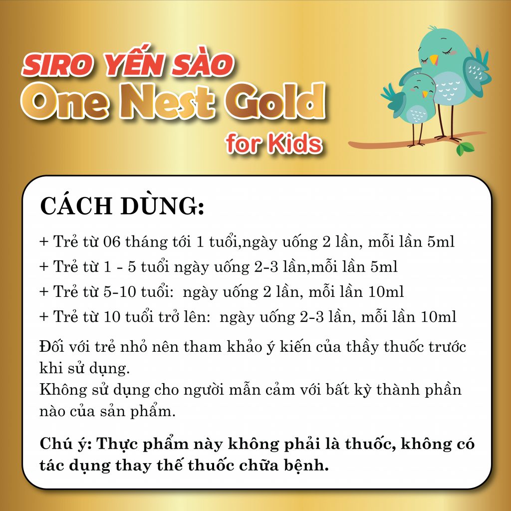 Siro Yến Sào One Nest Gold Có Khả Năng Kích Thích Tiêu Hóa Ở Trẻ Nhỏ 4