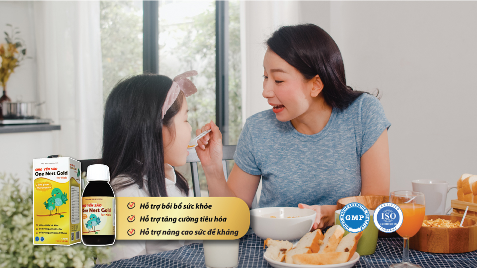 Siro Yến Sào One Nest Gold góp phần cải thiện tình trạng ăn uống không ngon miệng ở trẻ nhỏ 3